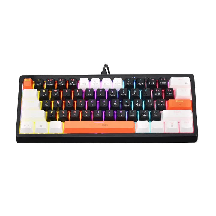 GAMEON AEROX Series 60% RGB Mechanical Wired Gaming Keyboard, Red Switch - English/Arabic (GOMK60-RS)