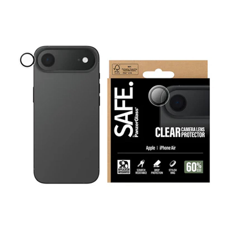 Safe. by PanzerGlass Camera Lens Protector Transparent iPhone 17, 17 Air, 17 Pro, 17 Pro Max