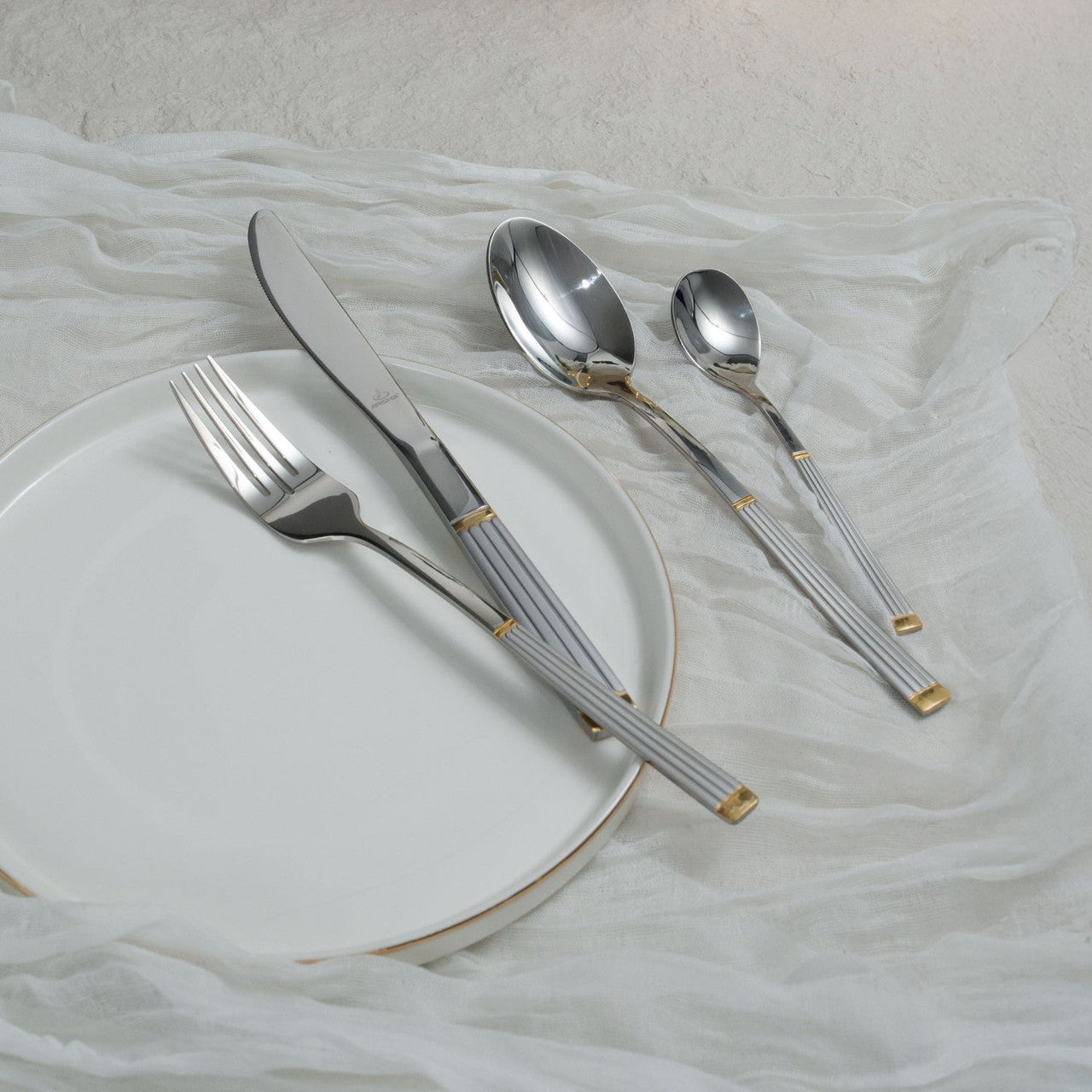 Arshia TM287GS-3090, Cutlery Set 86pcs – Gold & Silver Finish