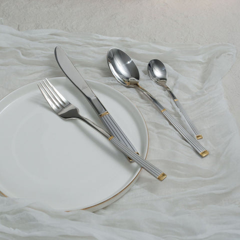 Arshia TM287GS-3090, Cutlery Set 86pcs – Gold & Silver Finish
