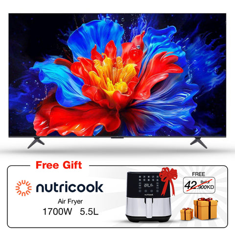 TCL 75P8K, 75-inch 4K QLED Google TV – 144Hz, Dolby Vision With Nutricook Air Fryer Free