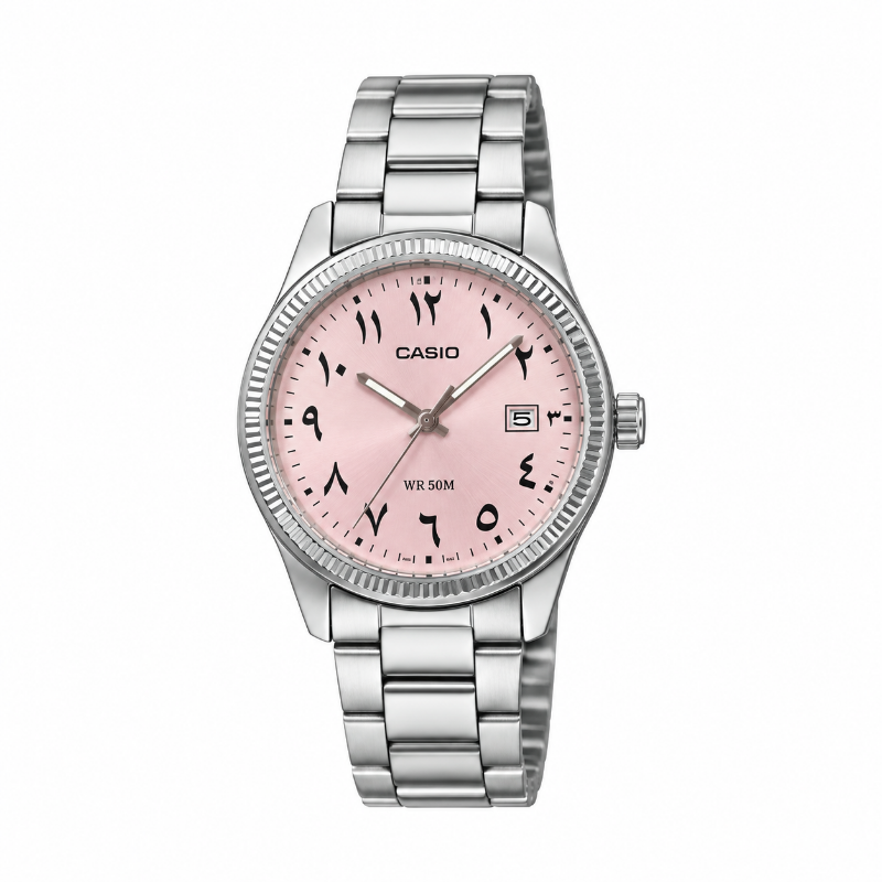 Casio Pink Arabic Numeral Custom Ladies Watch LTP-1302-4A4