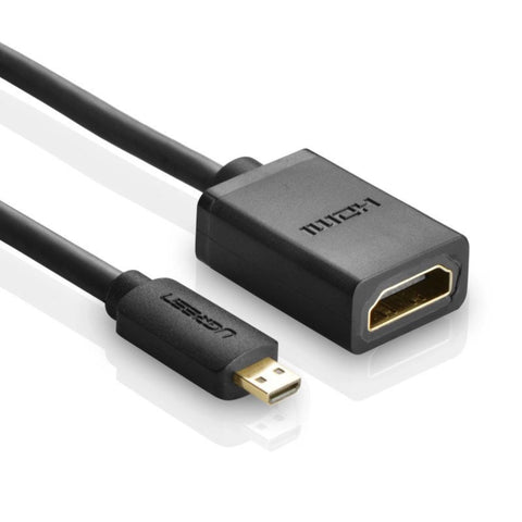 UGREEN Micro HDMI Male to HDMI Female Adapter Cable 22cm(Black) 20134