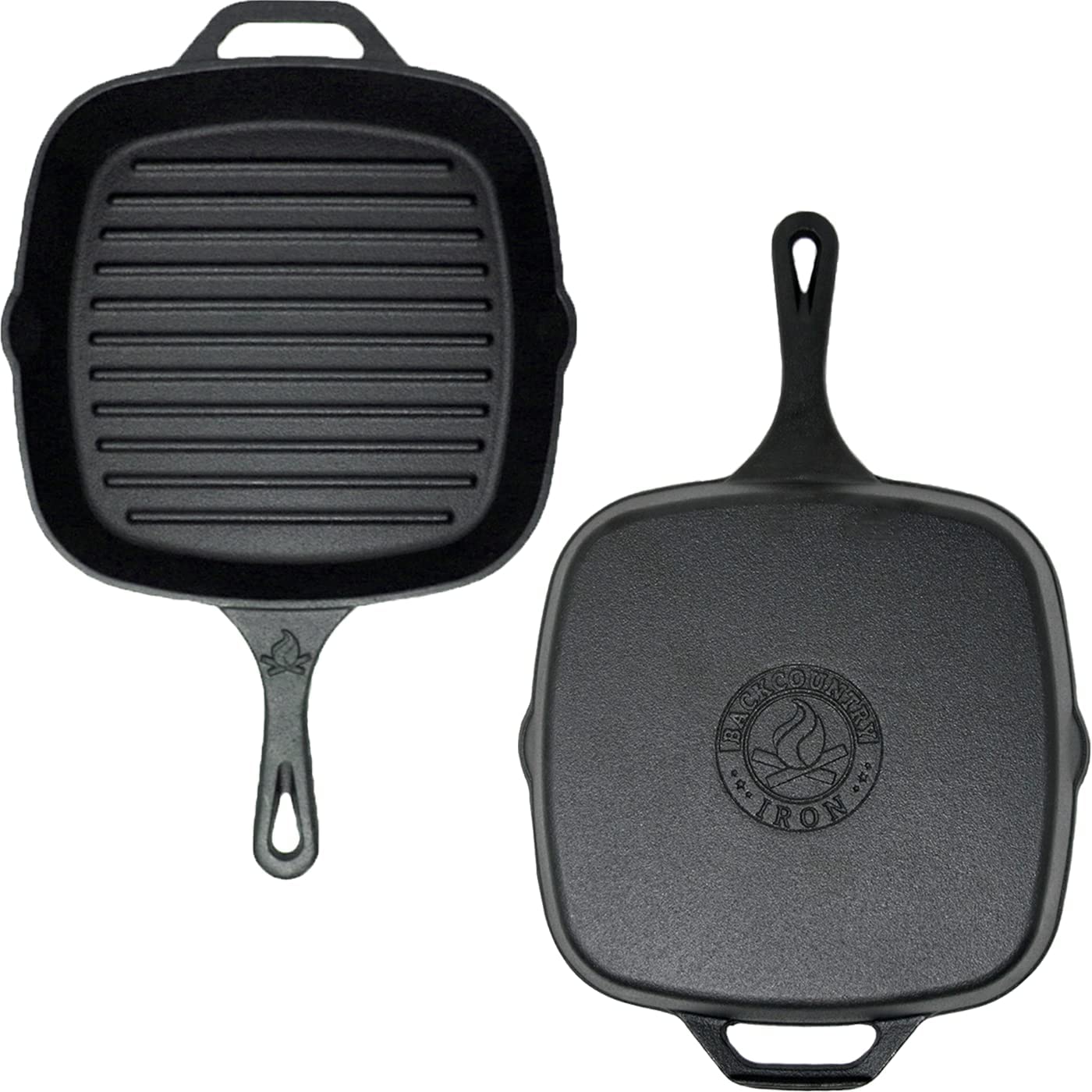 Westinghouse 28 cm Pre-Seasoned Cast Iron Square Grill Pan – Black