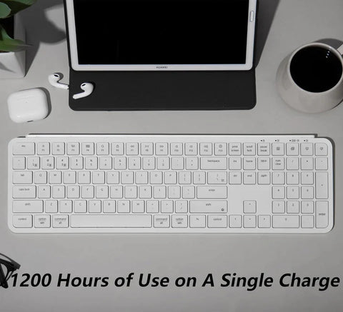 Keychron, B6 Pro Ultra-Slim Wireless ZMK Custom Keyboard for Windows & Mac, English/Arabic - Ivory White