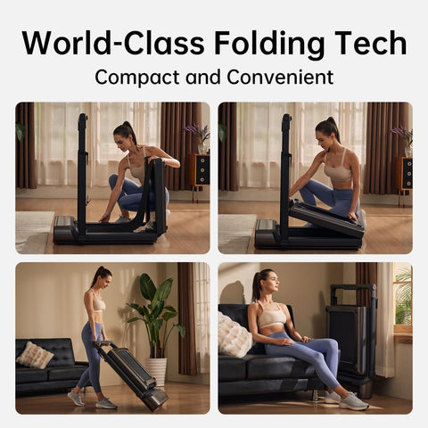 King smith Folded Treadmill R3 Hybrid+ with Max Speed 12 km/h, 1HP Brushless Motor