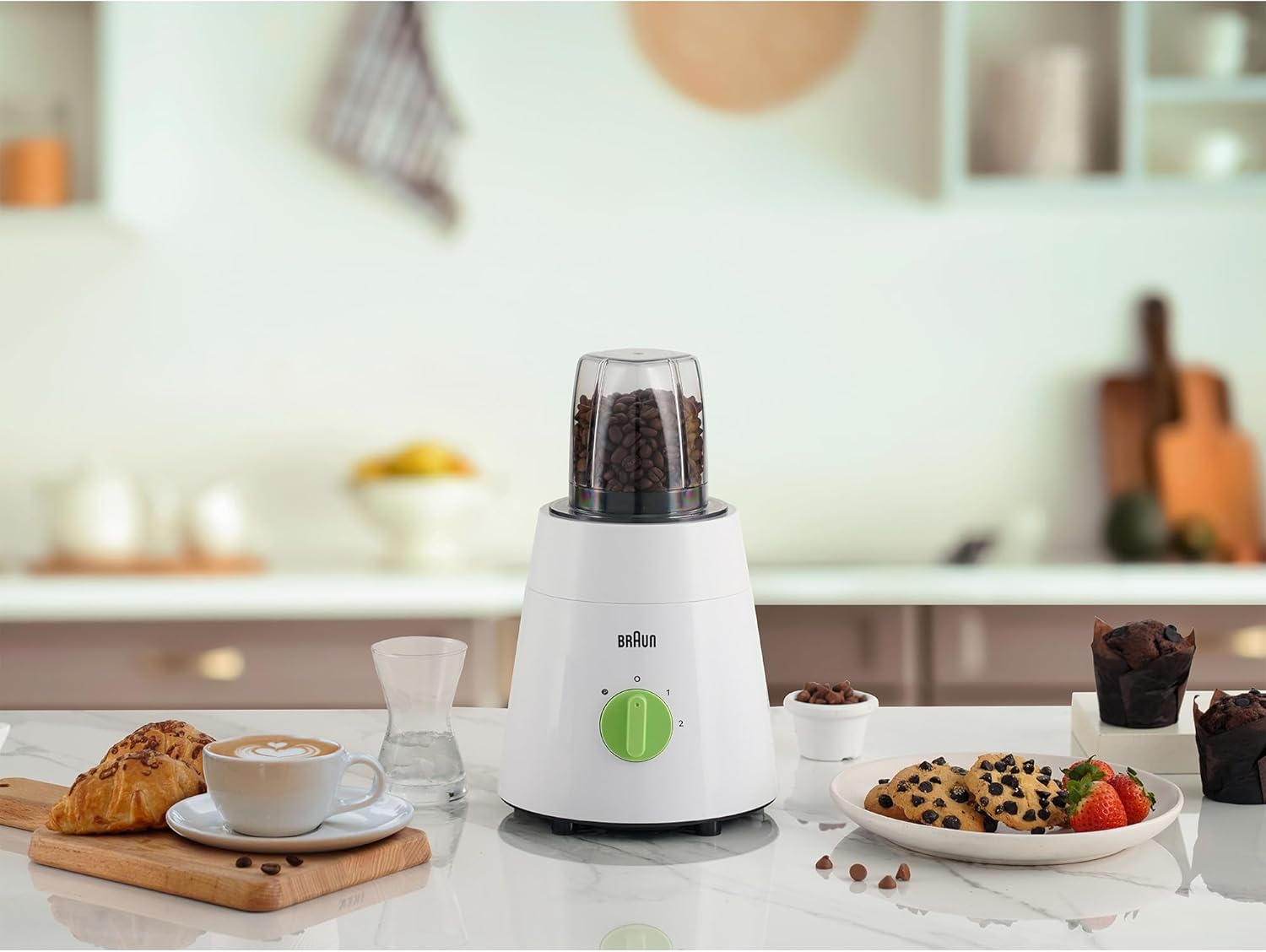 خلاط براون الزجاجي 3 في 1 بنظام 4 شفرات JB0153WH