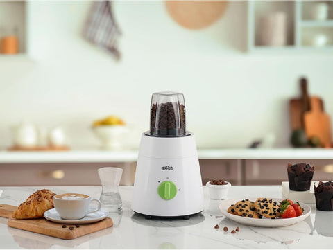 Braun Household Braun PowerBlend 1 Jug Blender 500W, Glass, 1.5 L Capacity, TriAction Technology, 2 Mills 2 Speeds + Ice Crush/Pulse Function - JB 0153