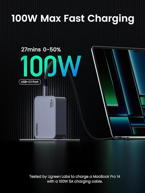 UGREEN Nexode Pro 100W 3-Port GaN Fast Charger Set UK25875