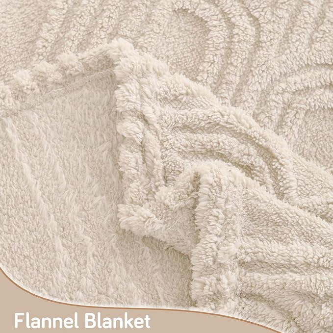 Wajade Fleece Throw Blanket, Fluffy Faux Fur Blanket for Bed Sofa Couch, Soft Warm Thick Blanket,Size 200X230 CM