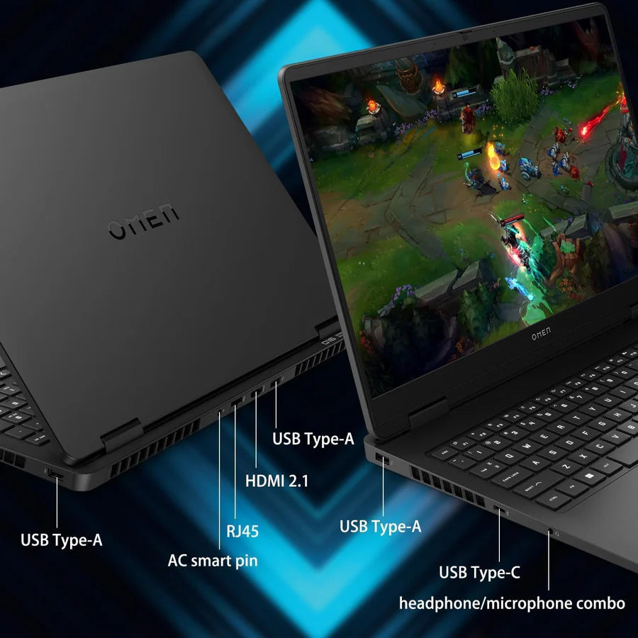 HP OMEN 16 Gaming Laptop, Core Ultra 7 255H, RTX 5060, 16GB RAM, 1TB SSD, 16" 144Hz, Win 11 Home
