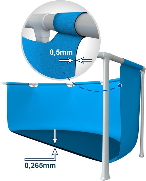 INTEX 28205 Swimming Pool Metal Frame, 244 X 51 Cm, Blue