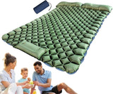 Double Inflatable Camping Air Mattress with Built-In Foot Pump & Dual Pillows – 200 × 120 cm