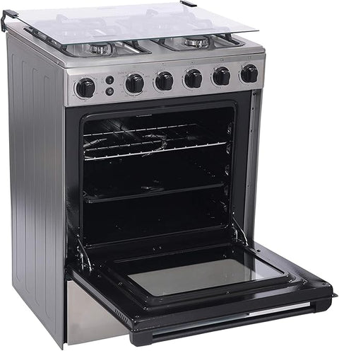 Midea Gas Cooker 60x60, 4 Burners, F-safe, Stainless Steel