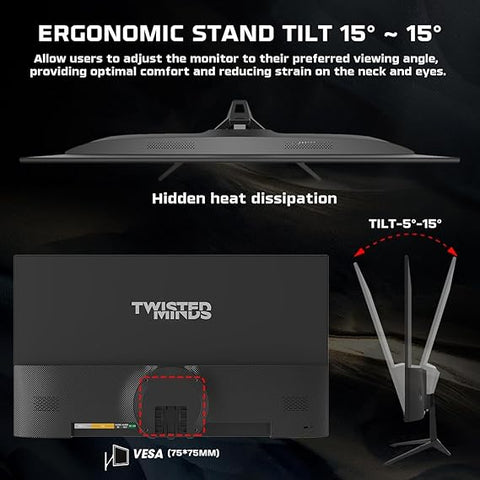 Twisted Minds 24" FHD, 100Hz, IPS, 1ms Gaming Monitor