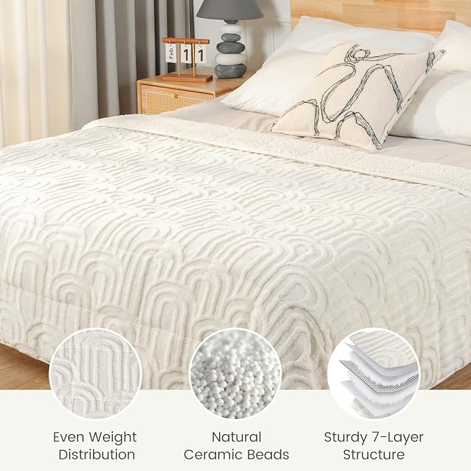 Wajade Fleece Throw Blanket, Fluffy Faux Fur Blanket for Bed Sofa Couch, Soft Warm Thick Blanket,Size 200X230 CM