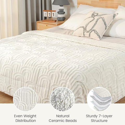 Wajade Fleece Throw Blanket, Fluffy Faux Fur Blanket for Bed Sofa Couch, Soft Warm Thick Blanket,Size 200X230 CM