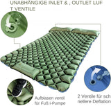 Double Inflatable Camping Air Mattress with Built-In Foot Pump & Dual Pillows – 200 × 120 cm