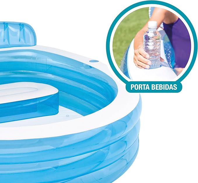 INTEX Swim Center Family Lounge Pool - 229 x 218 x 79 cm