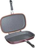 K&I Granite Double Sided Grill Pan (Open Box) - Purple