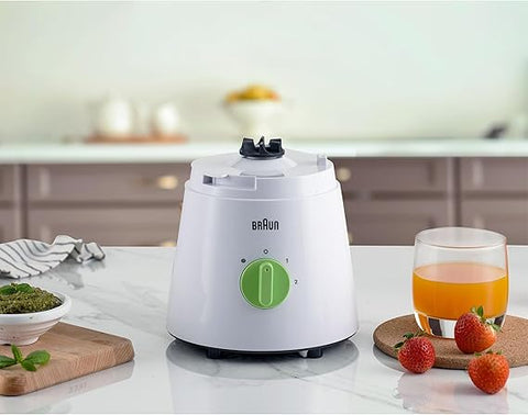 Braun 3-in-1 Glass Blender With 4 Blades System JB0153WH