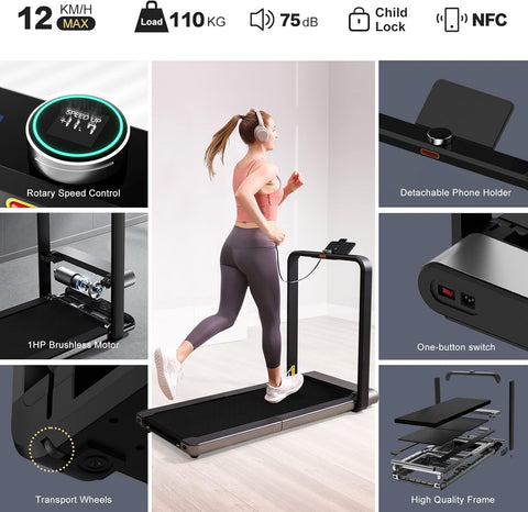 Kingsmith WalkingPad X21 Treadmill with Free Havit Bluetooth Earphones + SIA Bluetooth Speaker