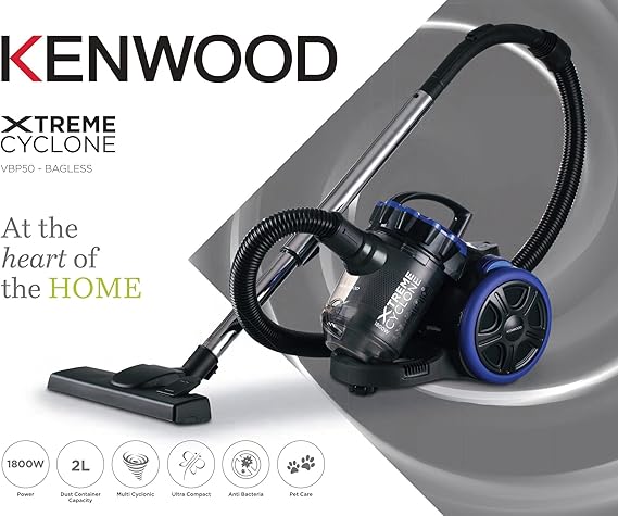 KENWOOD VACUUM BAGLESS 2L 1800W BLKBL - VBP50.000BB