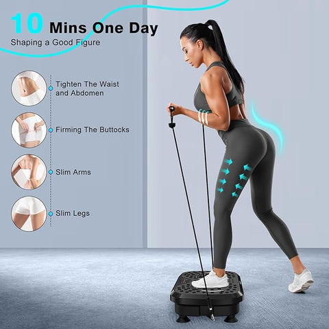 Be3ah Vibration Plate Exercise Machine, Carbon Fibre Vibration Plate