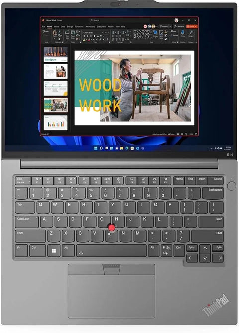 لينوفو لابتوب ثينك باد E14 مقاس 14 بوصة – معالج AMD Ryzen 5 7535U، رام 16 جيجابايت، هارد 512 جيجابايت SSD، شاشة SHD، نظام تشغيل ويندوز 11 برو، لوحة مفاتيح عربي/إنجليزي، ضمان سنتين