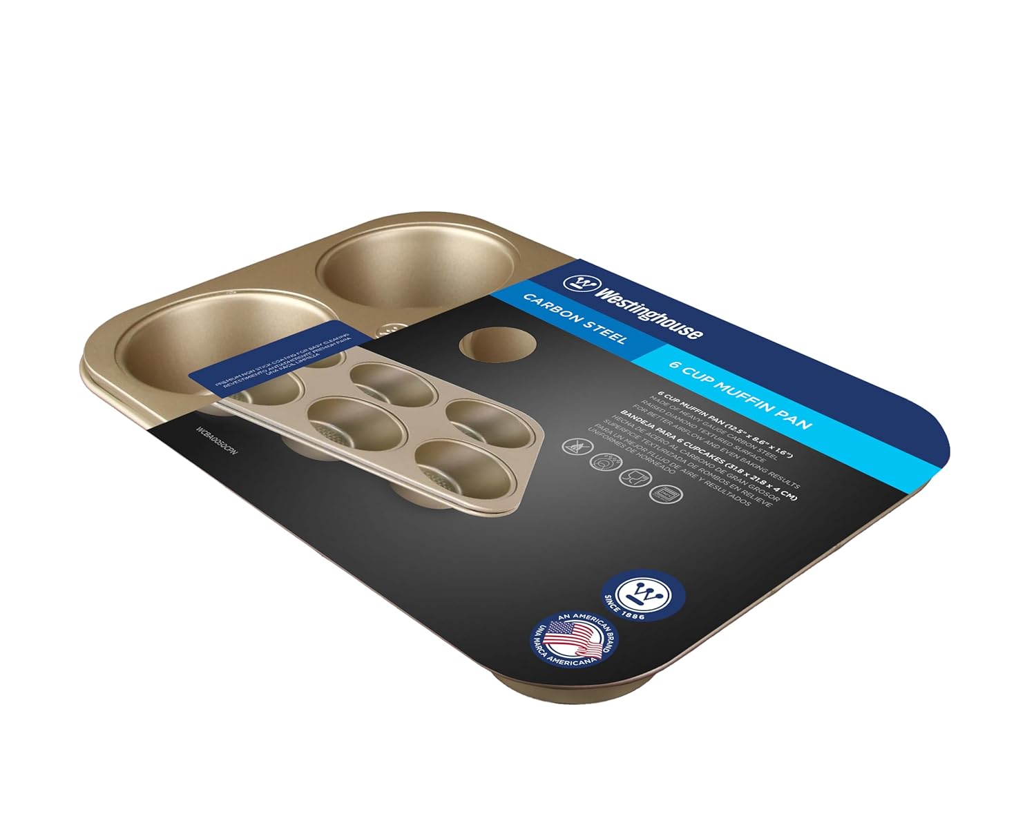 Westinghouse, Carbon Steel 6-Cup Muffin Pan