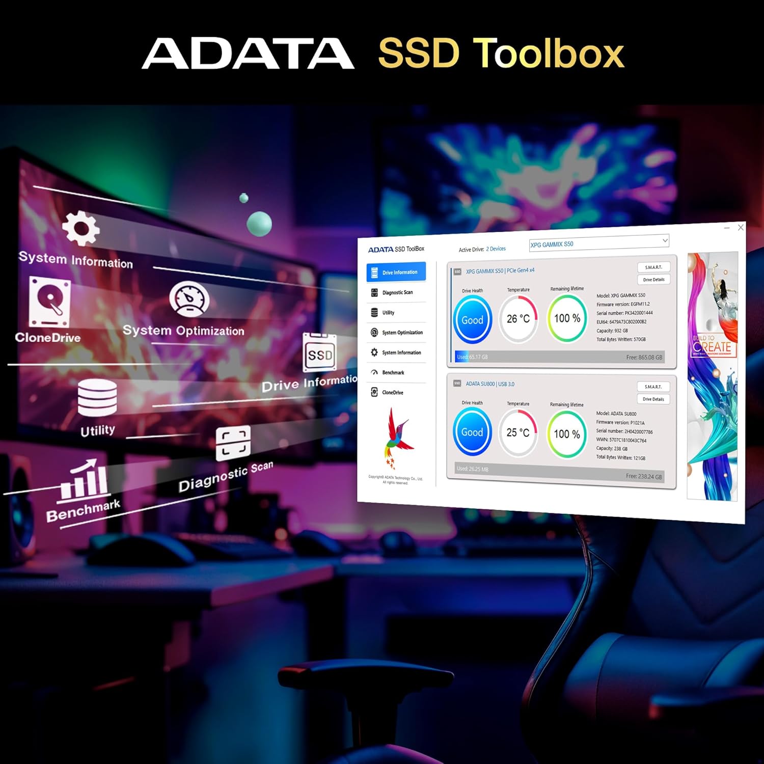XPG SPECTRIX S65G 2TB PCIe Gen4 x4 M.2 Read 6,000MB/s - 2280 Solid State Drive