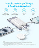 Anker Zolo Power Bank (10K, 35W, Built-In Dual USB-C Cables) - White