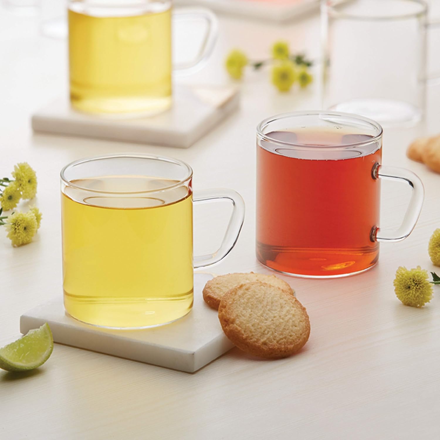 Borosil Vision Classic Borosilicate Glass Mug Set of 6 – 190 ml