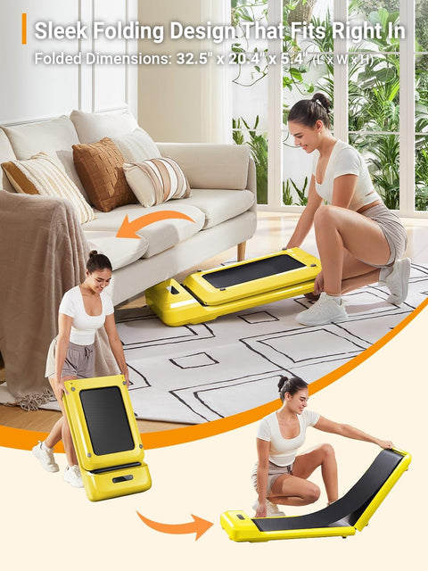 Kingsmith WalkingPad C2 Mini Foldable Walking Treadmill - Yellow