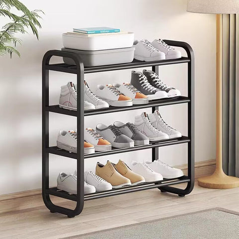 4-Tier Shoe Rack, Free-Standing Portable Shoe Organizer