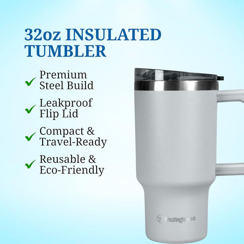 ويستنجهاوس، كوب معزول من الستانلس ستيل مزدوج الجدار، يحافظ على السخونة لمدة 6 ساعات والبرودة لمدة 9 ساعات