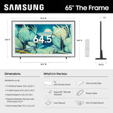 تلفزيون سامسونج الذكي The Frame LS03F مقاس 65 بوصة 4K QLED - مفتوح الصندوق (ضمان 14 يومًا)