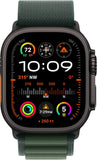 Apple Watch Ultra 2 GPS + Cellular 49mm – Black Titanium Case With Dark Green Alpine Loop - Small