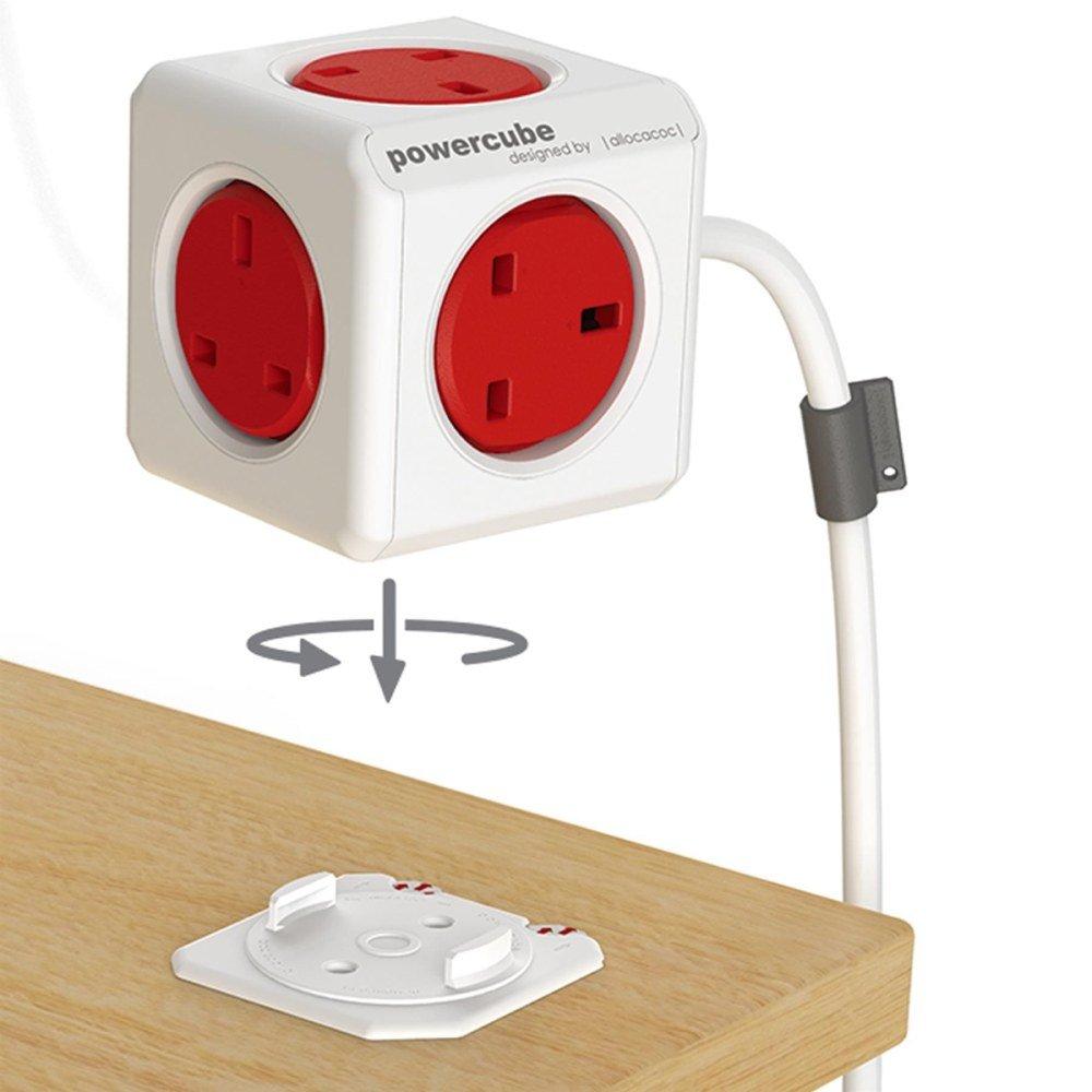 PowerCube Extended UK 1.5m – 5-Socket Compact Power Extension Cube