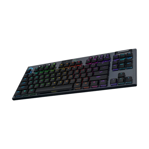 Logitech G915, X LIGHTSPEED TKL Wireless Gaming Keyboard, US INT'L - Clicky - Black