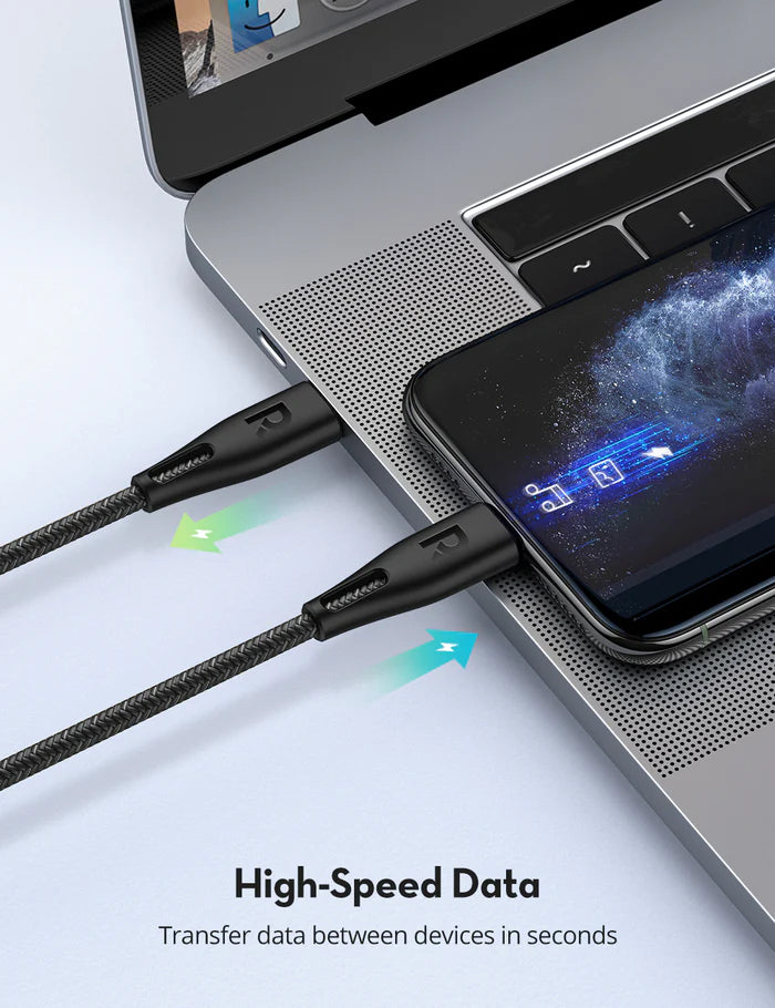كابل RAVPower RP-CB1018 Type-C إلى Lightning بطول 2 متر - أسود 