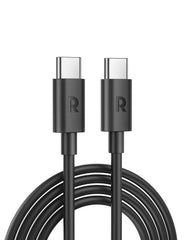 كابل RAVPower RP-CB068 من النوع C إلى النوع C بطول 2 متر TPE أسود 