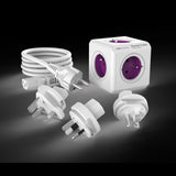 PowerCube ReWirable UK – 5-Outlet Travel Power Cube with 4 Interchangeable Plugs