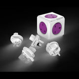 PowerCube ReWirable UK – 5-Outlet Travel Power Cube with 4 Interchangeable Plugs