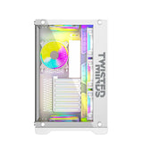 Twisted Minds Bullet-07 Mid Tower Gaming Case - White (7 ARGB Fans Included)