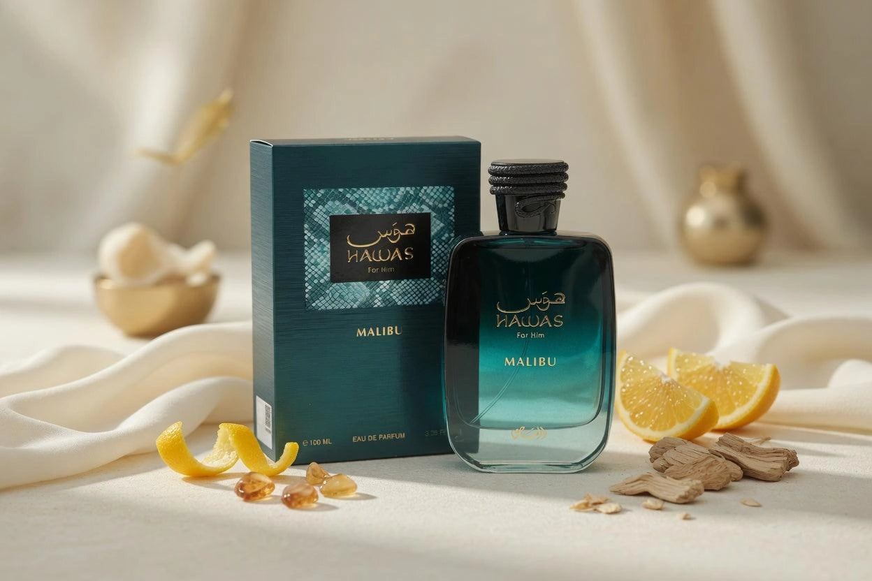 رصاصي عطر حواس ماليبو أو دي بارفان للرجال - 100 مل