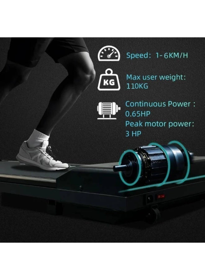 Maston Walking Pad & Running Treadmill, Incline Feature, 2.5 HP Motor, 6km/h Max Speed, 110Kg Capacity