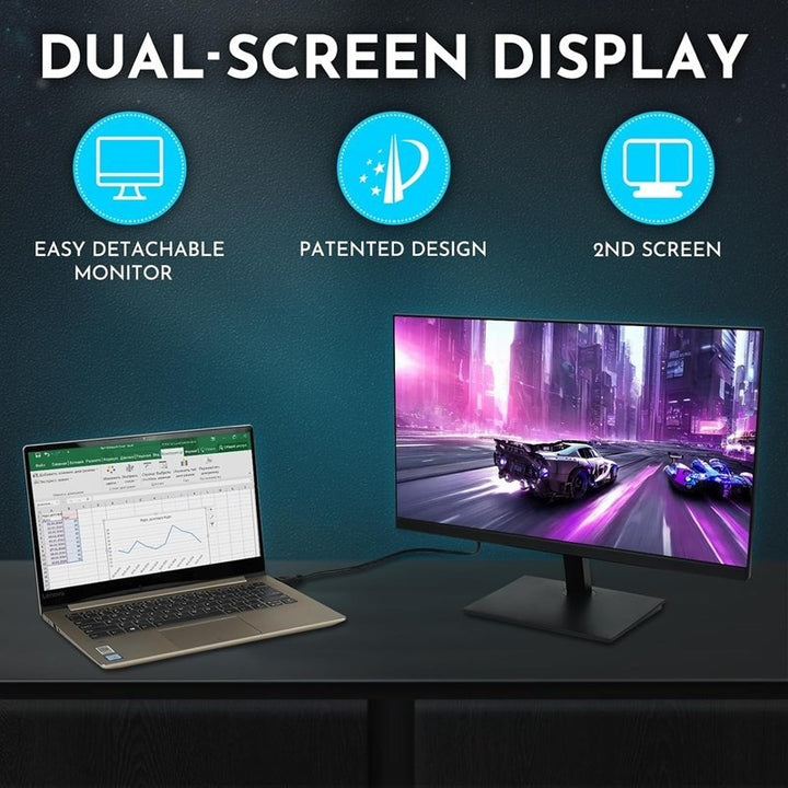 Armorr GAMERSBOX Portable Gaming Monitor, 21.5” FHD, IPS Resolution, 1920 x 1080 Freesync, 48 Hz~75 Hz for PS5, PS4, Xbox