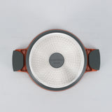 Daewoo H Series 9 Pcs Granite Cooking Set 28, 24, 20 cm Pot, 26 cm Pan with 2 Pcs of Utensil Tools