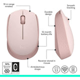 ماوس Logitech M171 لاسلكي Nano خفيف للاستخدام اليومي – روز (وردي)